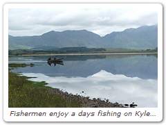 Fishermen enjoy a days fishing on Kylemore Lake a perfect day