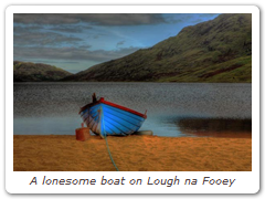 A lonesome boat on Lough na Fooey