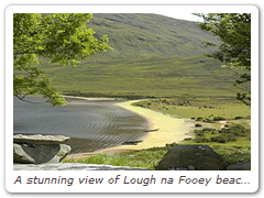 A stunning view of Lough na Fooey beach in the heart of Connemara