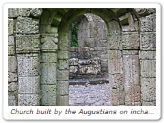 Church built by the Augustians on inchagoill island Circa 1180a.d.